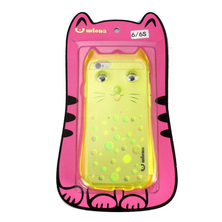Cat Pattern TPU Protective Case with Lanyard for iPhone 6 & 6s
