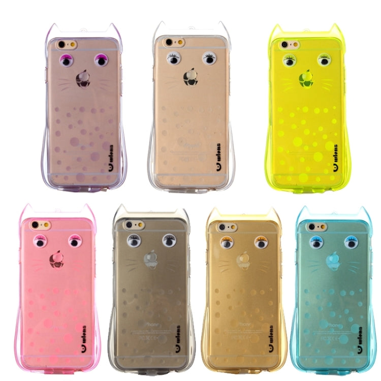 Cat Pattern TPU Protective Case with Lanyard for iPhone 6 & 6s