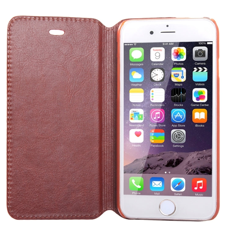 Crazy Horse Texture Horizontal Flip Solid Color Leather Case for iPhone 6 & 6s