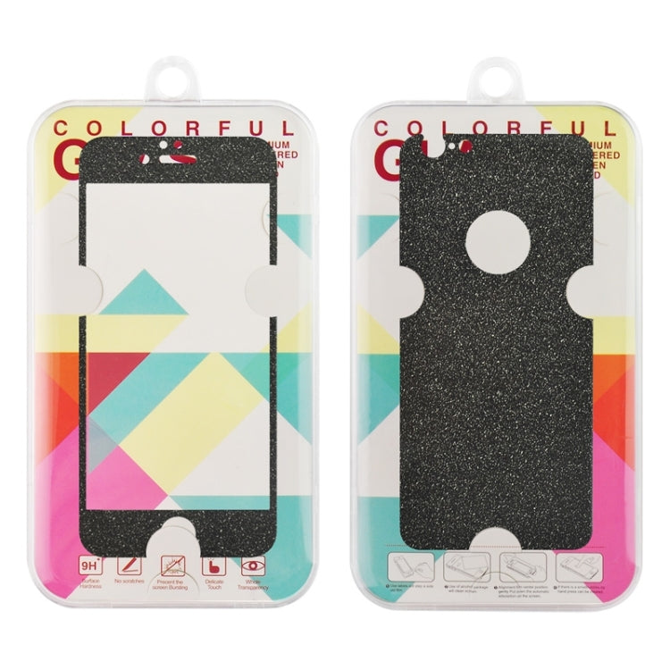 0.3mm 9H Surface Hardness Glitter Powder Front + Back Tempered Glass Film for iPhone 6 & 6s