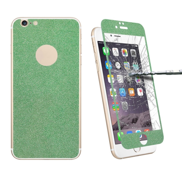 0.3mm 9H Surface Hardness Glitter Powder Front + Back Tempered Glass Film for iPhone 6 & 6s