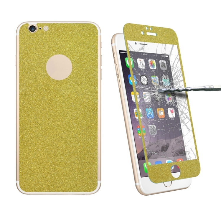 0.3mm 9H Surface Hardness Glitter Powder Front + Back Tempered Glass Film for iPhone 6 & 6s