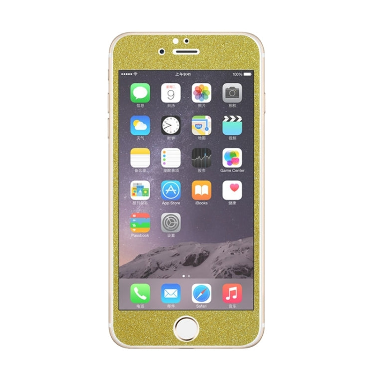 0.3mm 9H Surface Hardness Glitter Powder Front + Back Tempered Glass Film for iPhone 6 & 6s