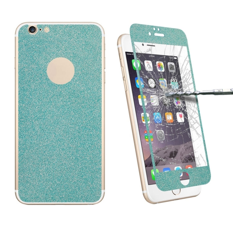 0.3mm 9H Surface Hardness Glitter Powder Front + Back Tempered Glass Film for iPhone 6 & 6s