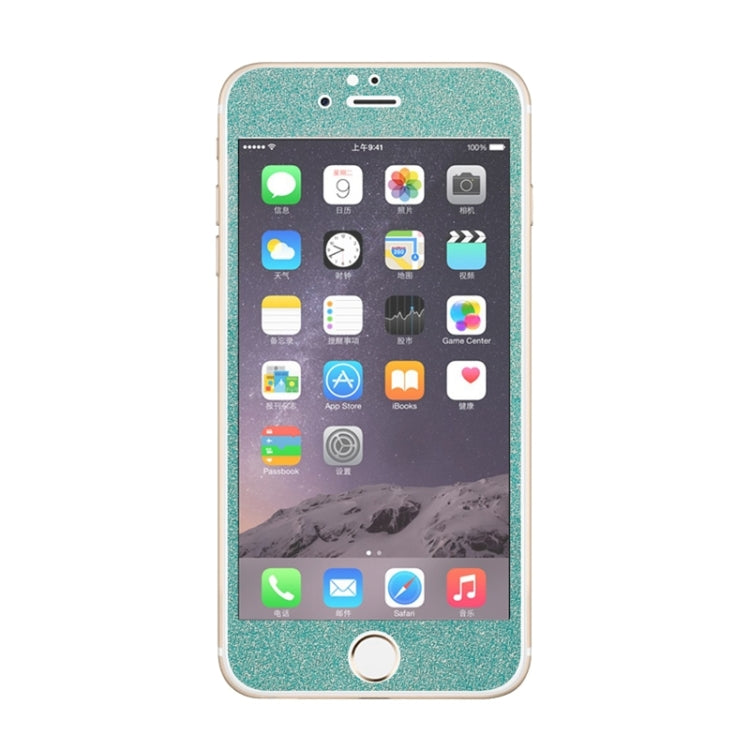 0.3mm 9H Surface Hardness Glitter Powder Front + Back Tempered Glass Film for iPhone 6 & 6s