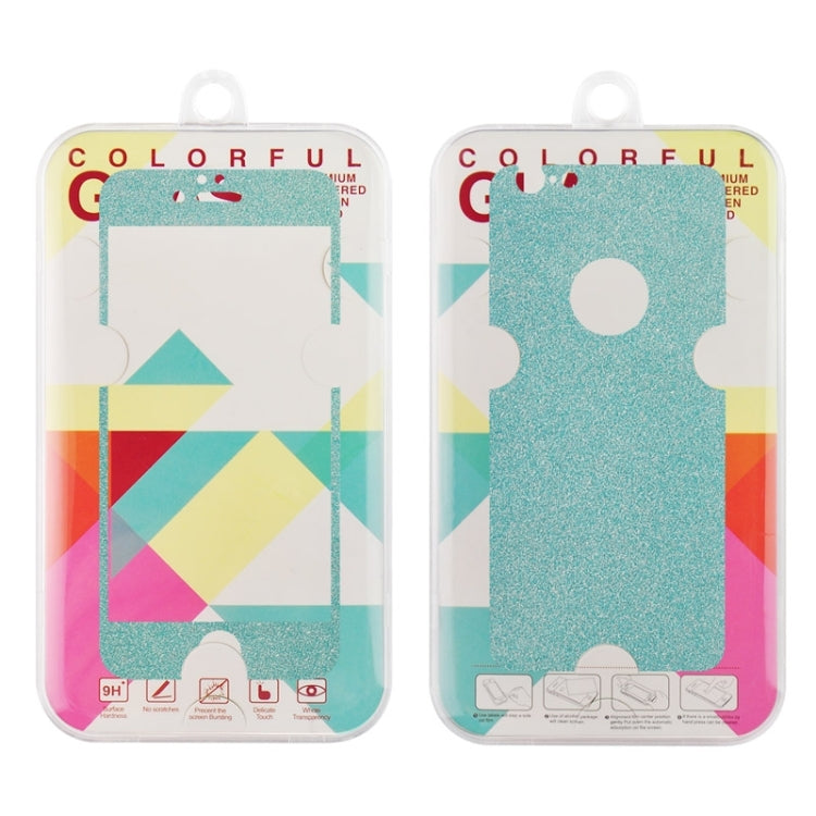 0.3mm 9H Surface Hardness Glitter Powder Front + Back Tempered Glass Film for iPhone 6 & 6s