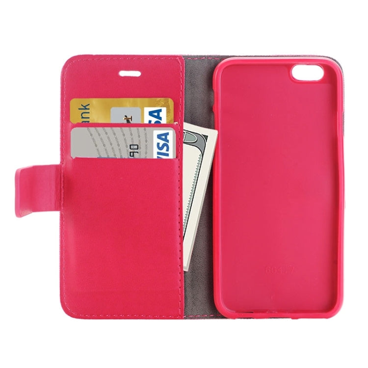 Denim Texture Horizontal Flip Leather Case with Holder & Card Slots for iPhone 6