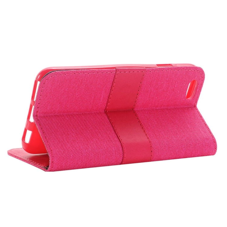Denim Texture Horizontal Flip Leather Case with Holder & Card Slots for iPhone 6