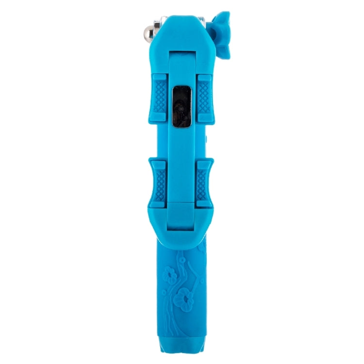 Portable Flower Pattern Wire Controlled Selfie Stick Monopod Folding Extendable Handheld Pocket Holder for iOS & Android Phone, Folded Length: 12.5cm, Max Extension Length: 70.0cm