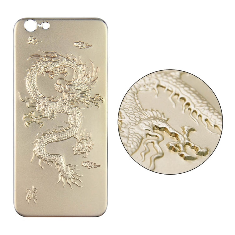 0.3mm Front + Back 3D Curved Surface Chinese Dragon Pattern Titanium Alloy Full Screen Tempered Glass Screen Protector for iPhone 6