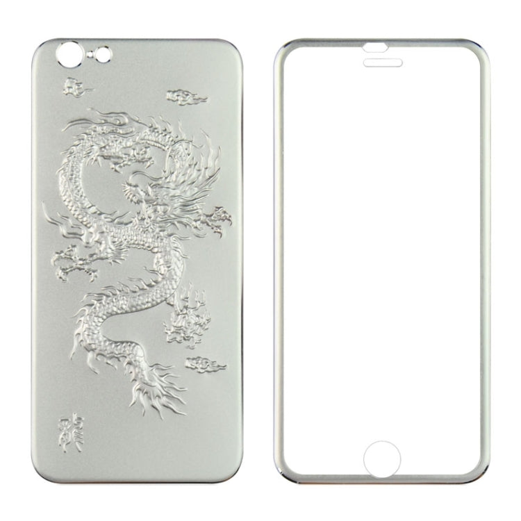 0.3mm Front + Back 3D Curved Surface Chinese Dragon Pattern Titanium Alloy Full Screen Tempered Glass Screen Protector for iPhone 6