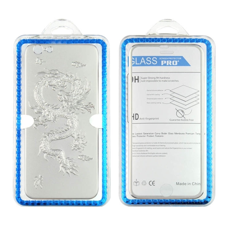 0.3mm Front + Back 3D Curved Surface Chinese Dragon Pattern Titanium Alloy Full Screen Tempered Glass Screen Protector for iPhone 6