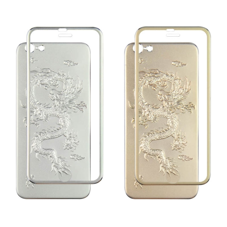 0.3mm Front + Back 3D Curved Surface Chinese Dragon Pattern Titanium Alloy Full Screen Tempered Glass Screen Protector for iPhone 6