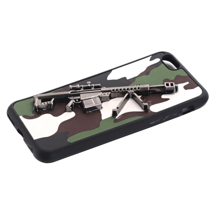 3D Gun Pattern PU Paste Skin TPU Protective Case for iPhone 6 & 6s