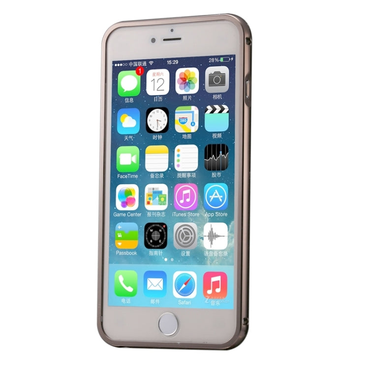Diamond Encrusted Push-pull Style Metal Plating Bumper Frame + Acrylic Back Cover Combination Case for iPhone 6 & 6s