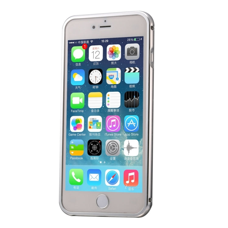 Diamond Encrusted Push-pull Style Metal Plating Bumper Frame + Acrylic Back Cover Combination Case for iPhone 6 & 6s
