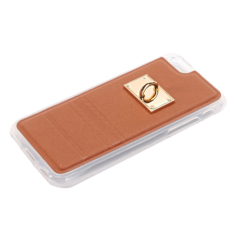 PU Paste Skin TPU Protective Case with Fox Pendant for iPhone 6 & 6s