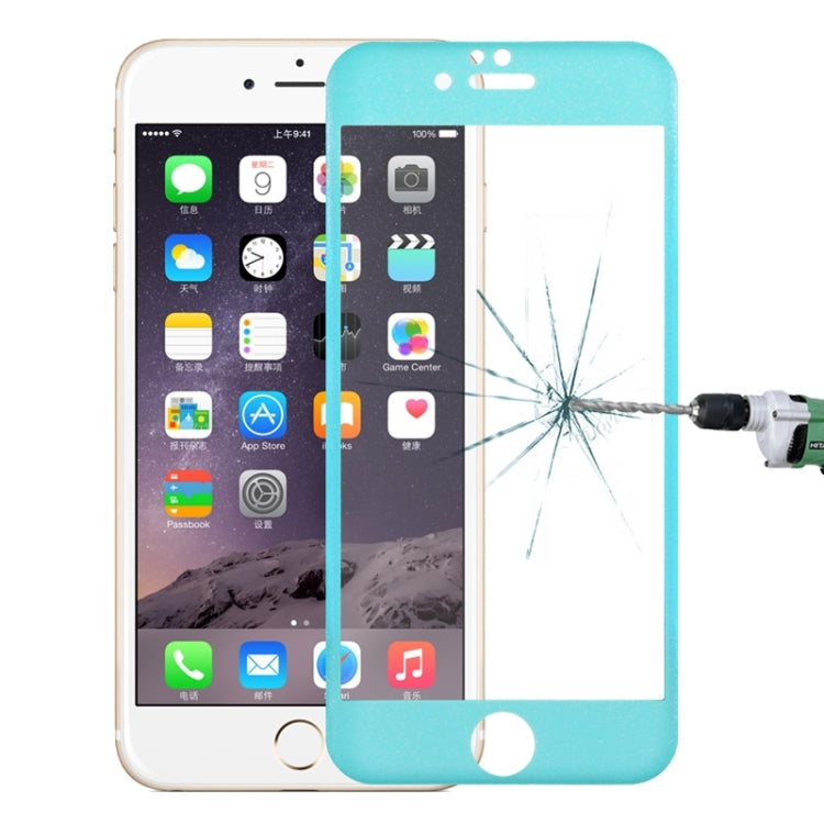 0.3mm 3D Curved Glitter Powder Carbon Fiber Full Screen Glass Screen Film for iPhone 6 & 6s