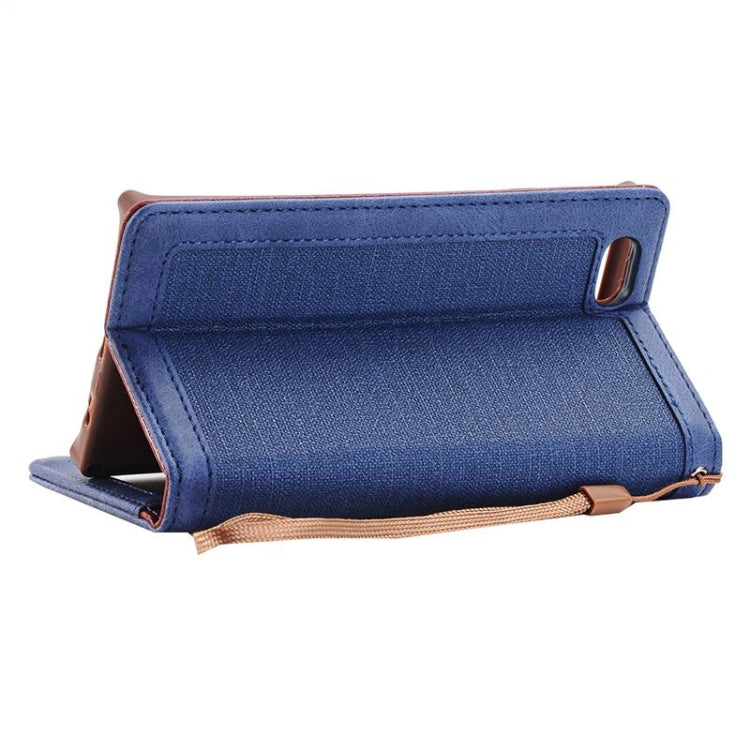 Denim Texture Magnetic Horizontal Flip Leather Case with Holder & Card Slots & Wallet & Lanyard for iPhone 6 & 6s