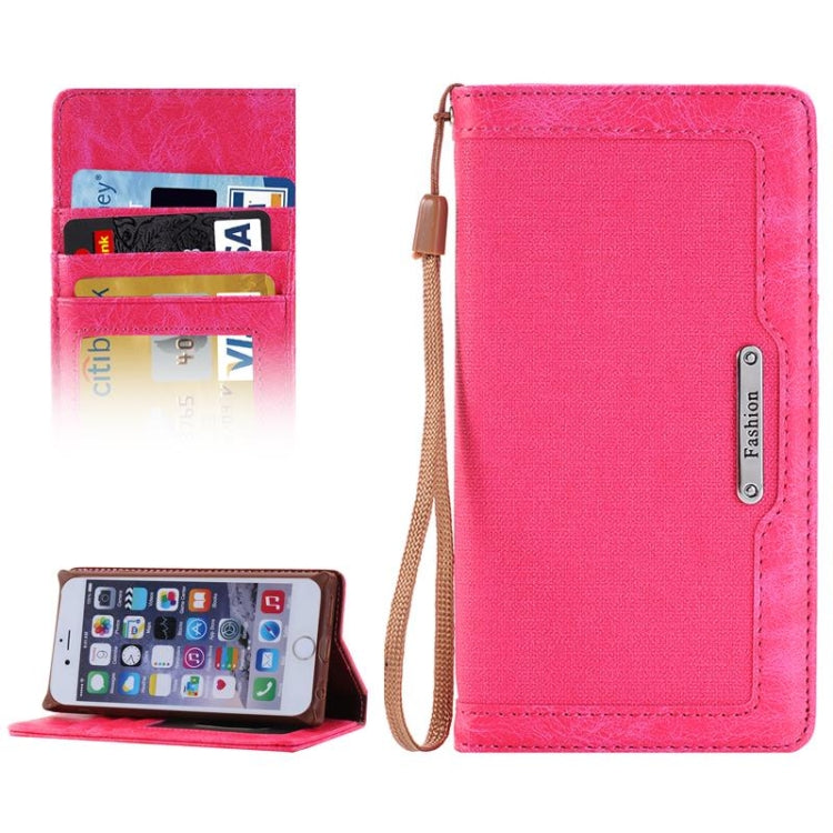 Denim Texture Magnetic Horizontal Flip Leather Case with Holder & Card Slots & Wallet & Lanyard for iPhone 6 & 6s