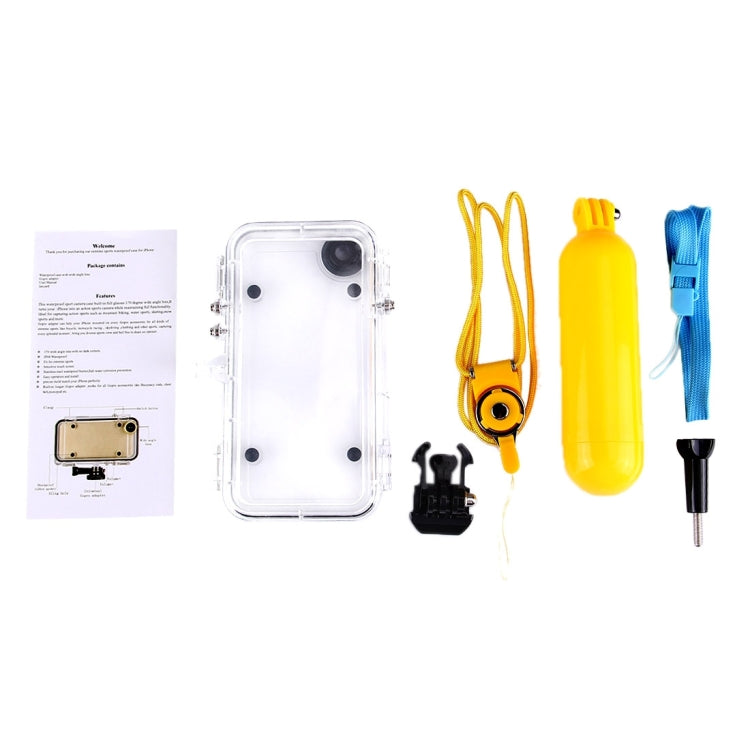 HAMTOD for iPhone 6 & 6s Extreme Sports IP68 Waterproof Case with 170 Degrees Wide Angle Lens, Compatible with GoPro Accessories, Waterproof Depth: 5m