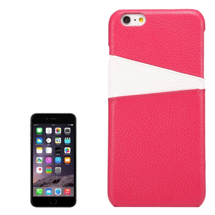 Colorful Matching Genuine Cowhide Leather Case with Card Slots for iPhone 6 & 6s