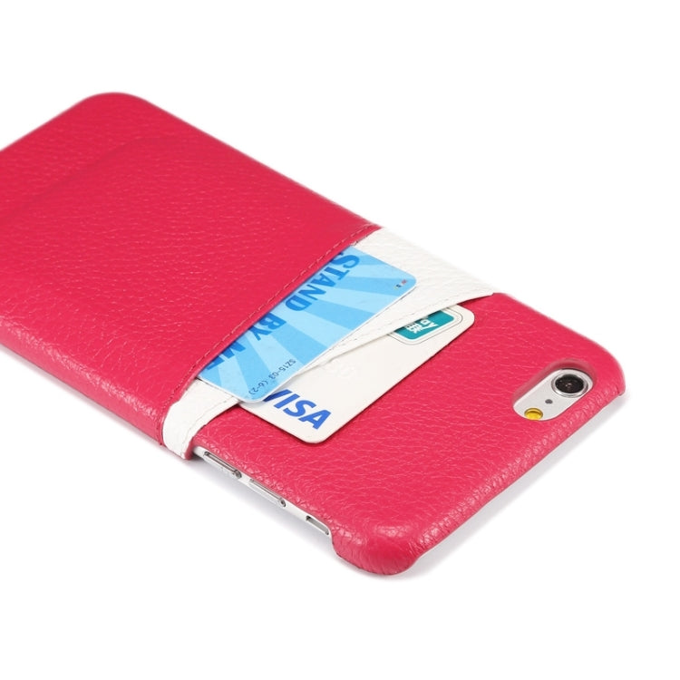 Colorful Matching Genuine Cowhide Leather Case with Card Slots for iPhone 6 & 6s