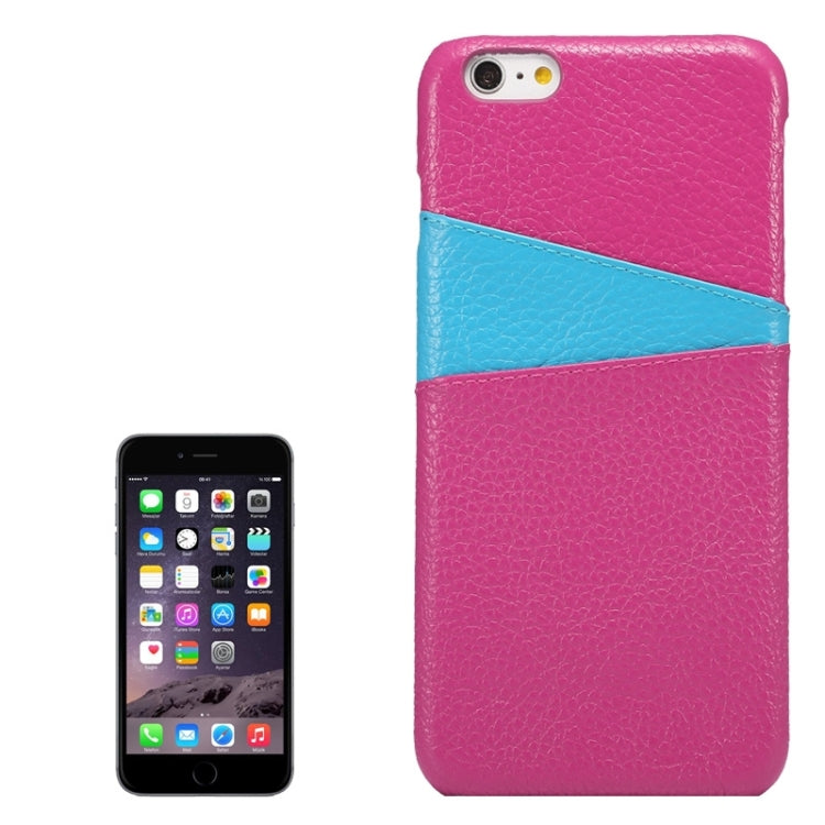 Colorful Matching Genuine Cowhide Leather Case with Card Slots for iPhone 6 & 6s