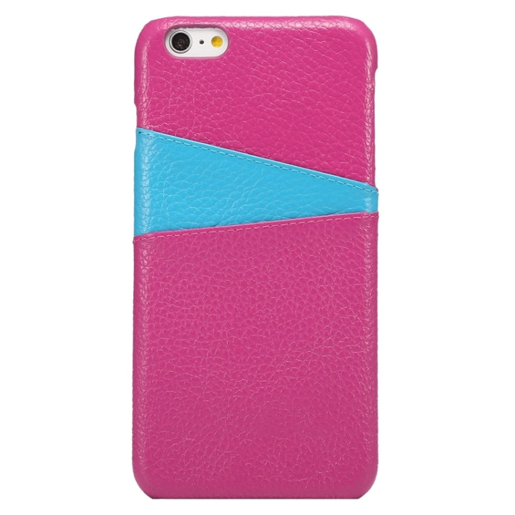 Colorful Matching Genuine Cowhide Leather Case with Card Slots for iPhone 6 & 6s