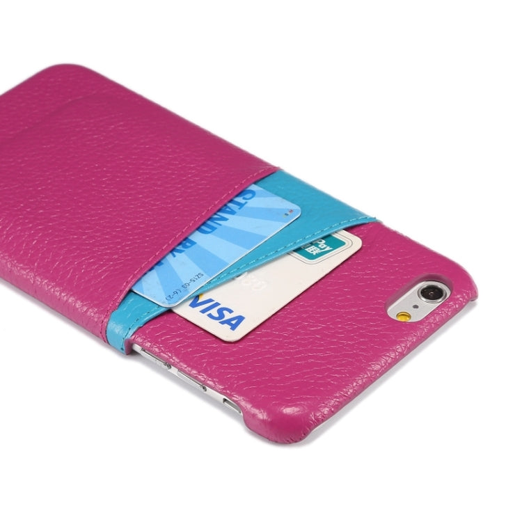 Colorful Matching Genuine Cowhide Leather Case with Card Slots for iPhone 6 & 6s