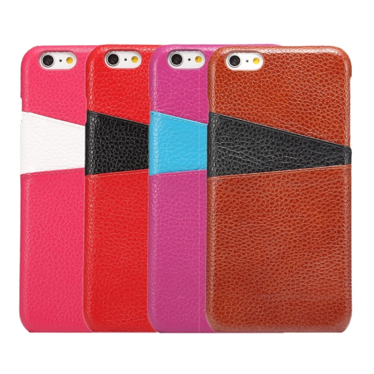 Colorful Matching Genuine Cowhide Leather Case with Card Slots for iPhone 6 & 6s