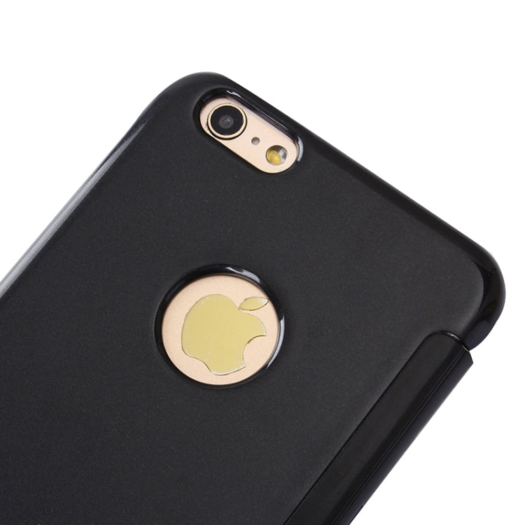 Electroplating Mirror Horizontal Flip PC + Leather Protective Case for iPhone 6 & 6s