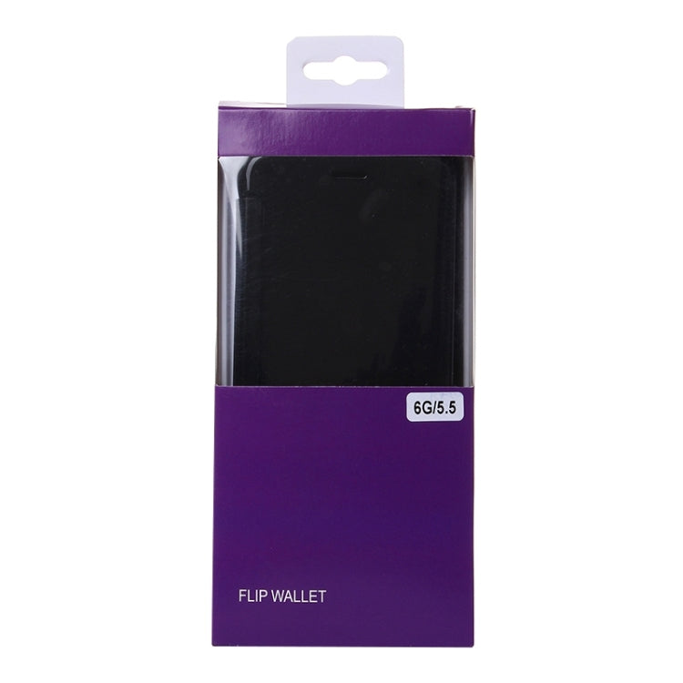 Electroplating Mirror Horizontal Flip PC + Leather Protective Case for iPhone 6 & 6s