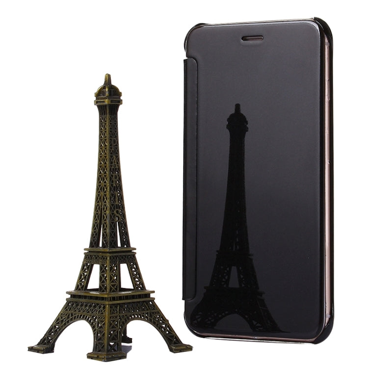Electroplating Mirror Horizontal Flip PC + Leather Protective Case for iPhone 6 & 6s