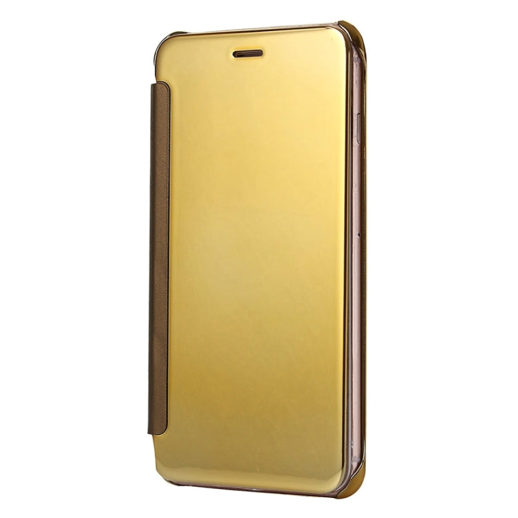 Electroplating Mirror Horizontal Flip PC + Leather Protective Case for iPhone 6 & 6s