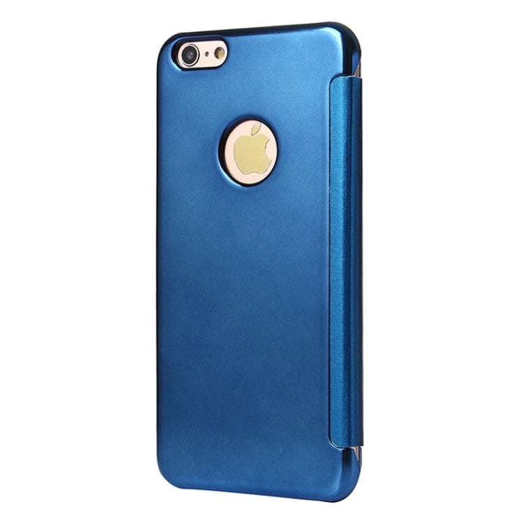 Electroplating Mirror Horizontal Flip PC + Leather Protective Case for iPhone 6 & 6s
