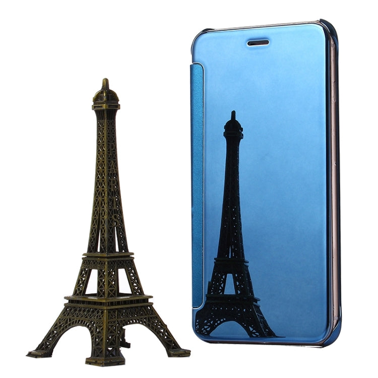 Electroplating Mirror Horizontal Flip PC + Leather Protective Case for iPhone 6 & 6s