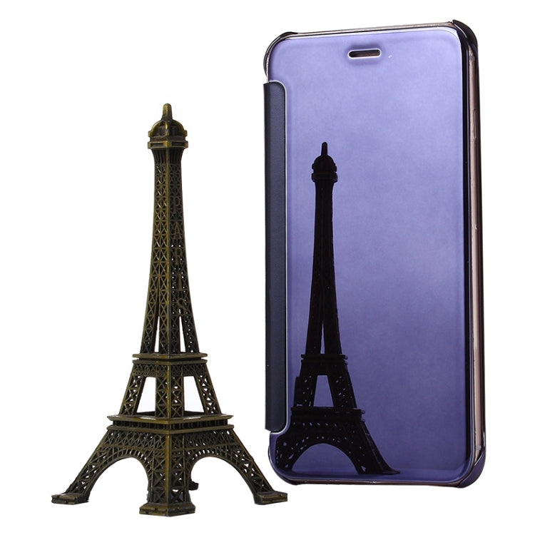 Electroplating Mirror Horizontal Flip PC + Leather Protective Case for iPhone 6 & 6s