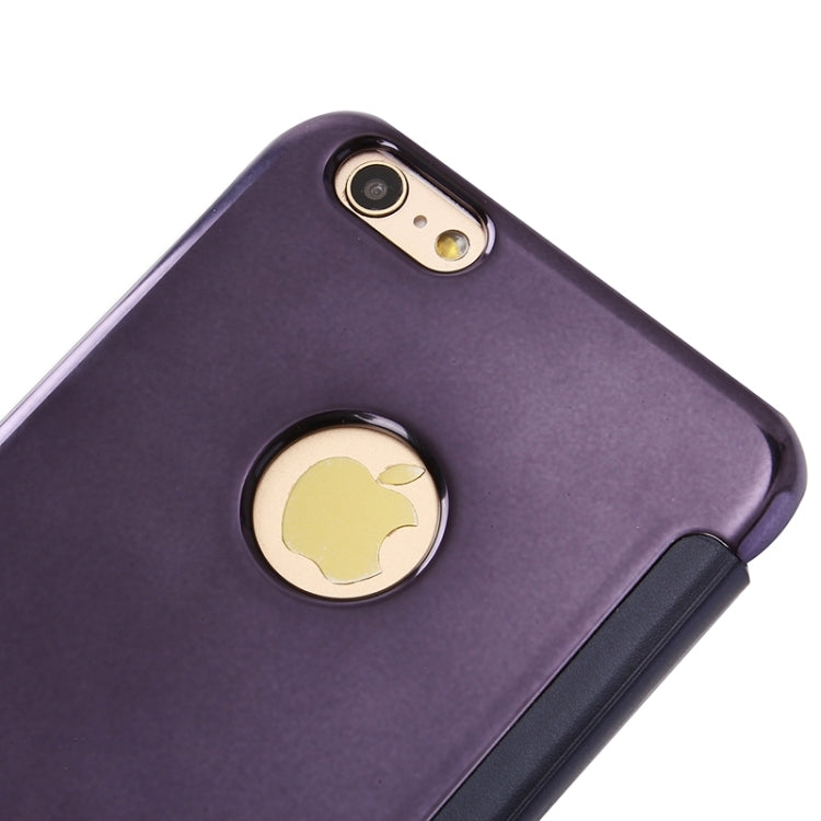 Electroplating Mirror Horizontal Flip PC + Leather Protective Case for iPhone 6 & 6s