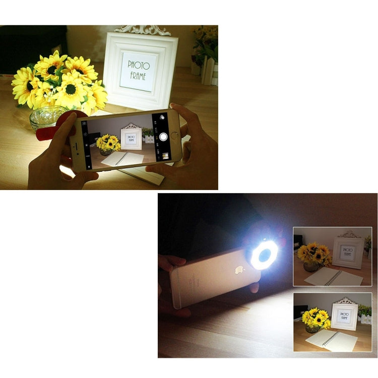 3 in 1 Universal Multifunction LED Ring Flash + Marco Lens + 0.65X Wide Lens with Clip
