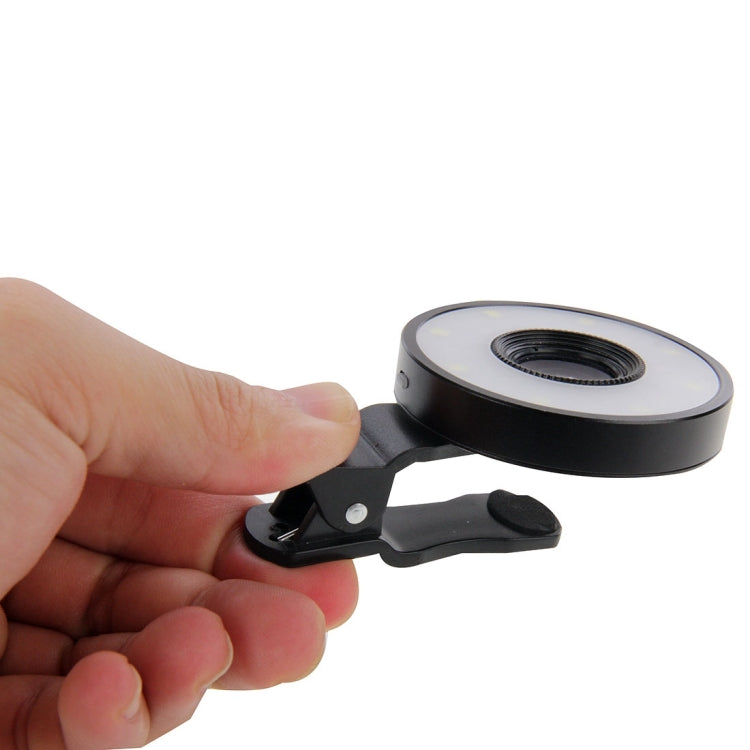 3 in 1 Universal Multifunction LED Ring Flash + Marco Lens + 0.65X Wide Lens with Clip