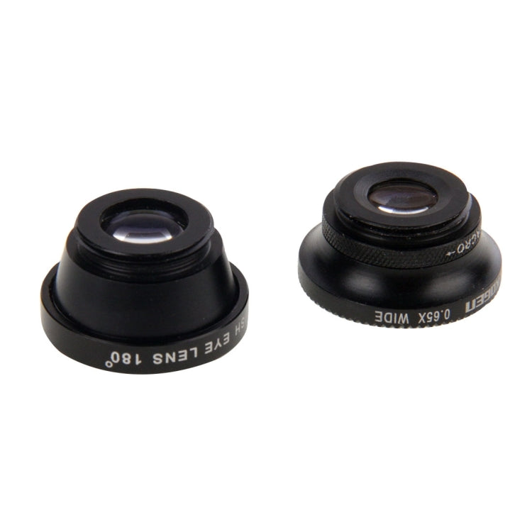 3 in 1 Universal Multifunction LED Ring Flash + Marco Lens + 0.65X Wide Lens with Clip