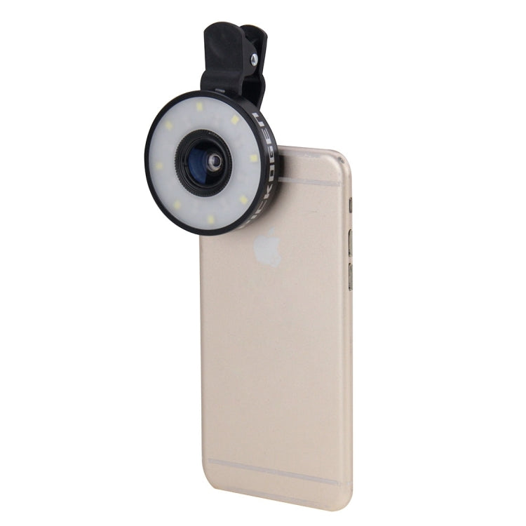 3 in 1 Universal Multifunction LED Ring Flash + Marco Lens + 0.65X Wide Lens with Clip