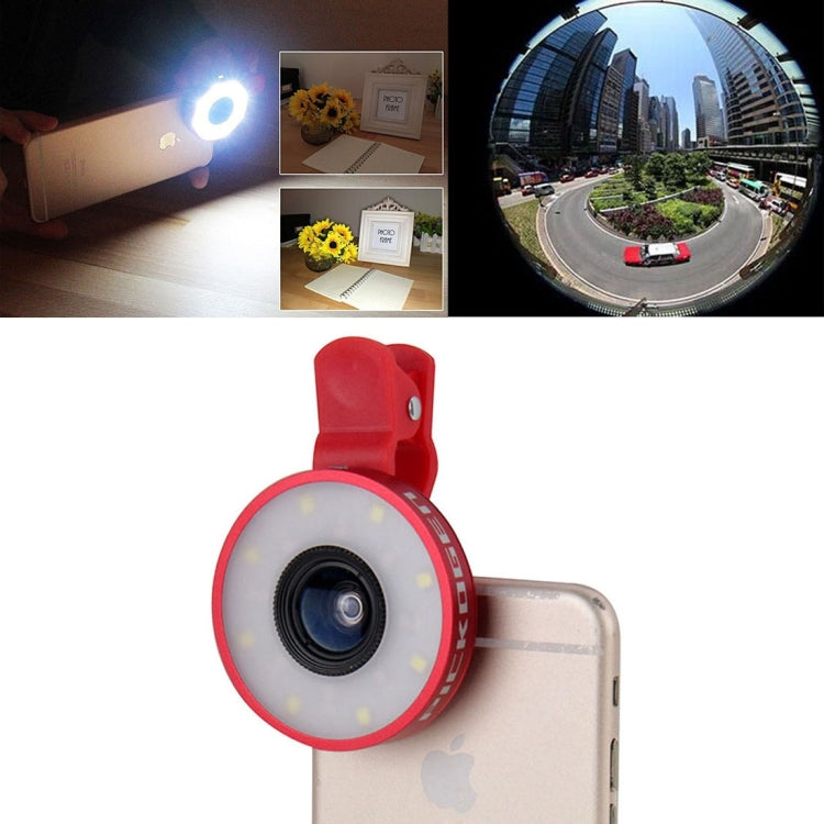 3 in 1 Universal Multifunction LED Ring Flash + Marco Lens + 0.65X Wide Lens with Clip