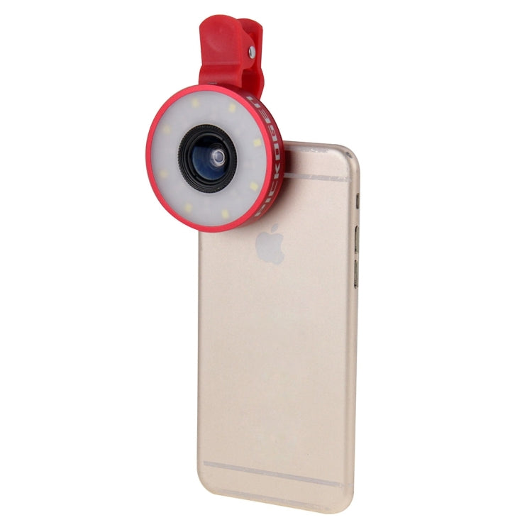 3 in 1 Universal Multifunction LED Ring Flash + Marco Lens + 0.65X Wide Lens with Clip