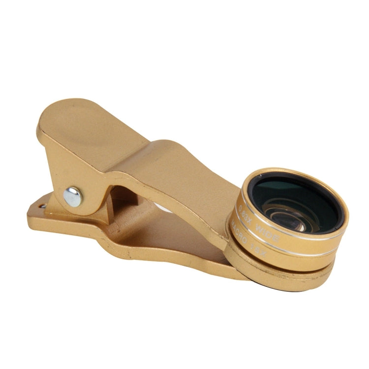 2 in 1 Universal 15X Marco Lens + 0.63X Wide Lens with Clip, For iPhone, Samsung, Sony, Lenovo, HTC, Huawei and other Smartphones