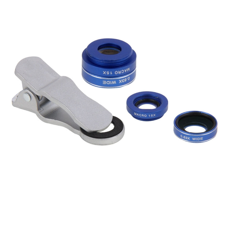 2 in 1 Universal 15X Marco Lens + 0.63X Wide Lens with Clip, For iPhone, Samsung, Sony, Lenovo, HTC, Huawei and other Smartphones