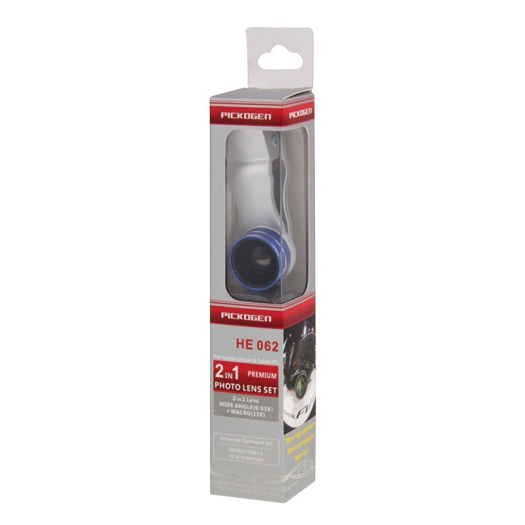 2 in 1 Universal 15X Marco Lens + 0.63X Wide Lens with Clip, For iPhone, Samsung, Sony, Lenovo, HTC, Huawei and other Smartphones