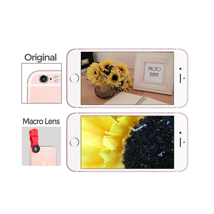 2 in 1 Universal 15X Marco Lens + 0.63X Wide Lens with Clip, For iPhone, Samsung, Sony, Lenovo, HTC, Huawei and other Smartphones