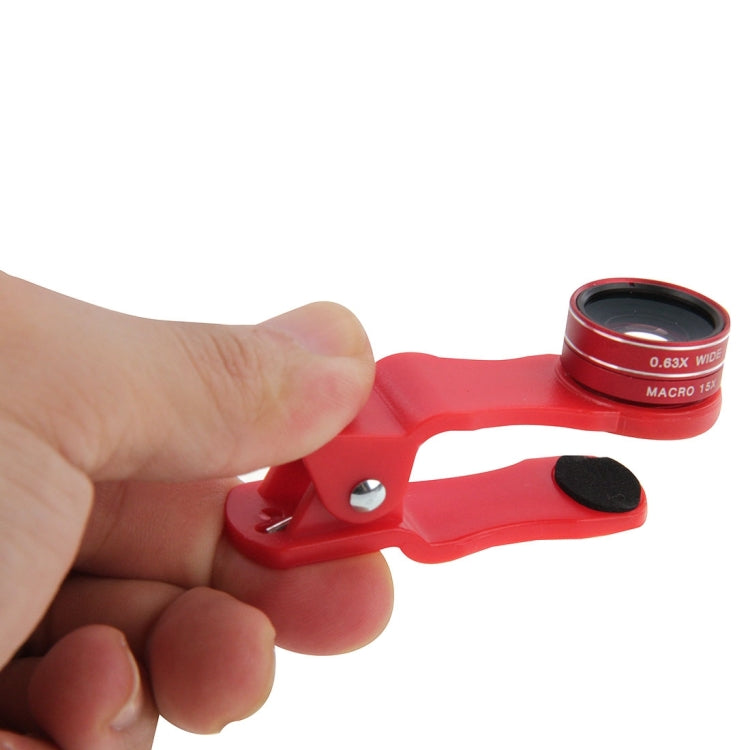 2 in 1 Universal 15X Marco Lens + 0.63X Wide Lens with Clip, For iPhone, Samsung, Sony, Lenovo, HTC, Huawei and other Smartphones